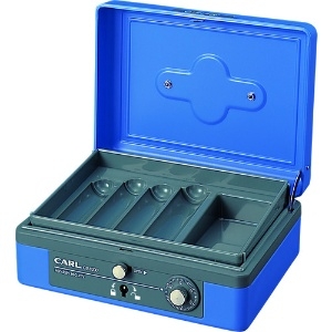 カール 手提げ金庫 キャッシュボックス(L)CB-8200-BブルーA6サイズ CB-8200-B