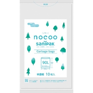 サニパック NOCOO(ノクー)90L雑色半透明 10枚 NOCOO(ノクー)90L雑色半透明 10枚 CN91