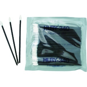 HUBY HUBY 3インチ 工業用綿棒(先端平型/導電プラ軸使用)FS-010SP (100本入) FS-010SP