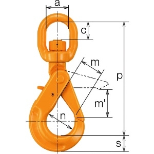 キトー チェンスリング カナグ部材(アイタイプ) スイベルフックHJK 基本使用荷重3.2t チェンスリング カナグ部材(アイタイプ) スイベルフックHJK 基本使用荷重3.2t HJK10