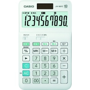 カシオ W税率電卓(ジャストタイプ) JW-100TC-N