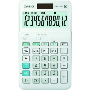 カシオ W税率電卓(ジャストタイプ) JW-200TC-N