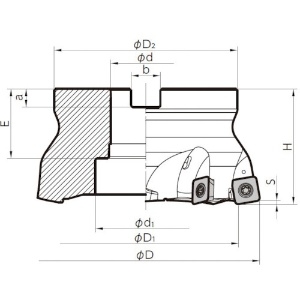 京セラインダストリアルツールズ MFH Harrier フェースミル(SOMT14タイプ)インチ仕様 MFH125R-14-7T