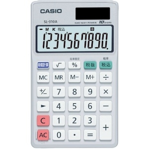 カシオ 手帳タイプ電卓10桁表示 SL-310A-N
