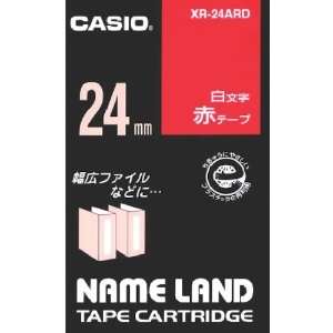 カシオ ネームランド用赤テープに白文字24mm ネームランド用赤テープに白文字24mm XR-24ARD