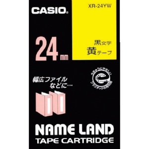 カシオ ネームランド用テープカートリッジ 粘着タイプ 24mm XR-24YW