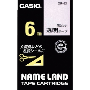 カシオ ネームランド用テープカートリッジ 粘着タイプ 6mm XR-6X