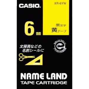 カシオ ネームランド用テープカートリッジ 粘着タイプ 6mm XR-6YW