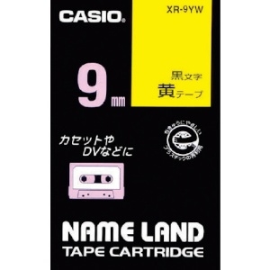 カシオ ネームランド用テープカートリッジ 粘着タイプ 9mm XR-9YW