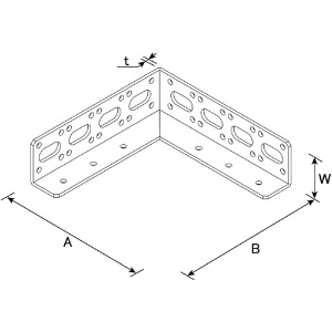 ダイドーハント 多孔式アングル 3X200X200 多孔式アングル 3X200X200 00063335 画像2