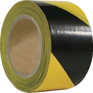 セーフラン バリケードテープ 黄/黒 幅70mm×130m 非粘着 11642