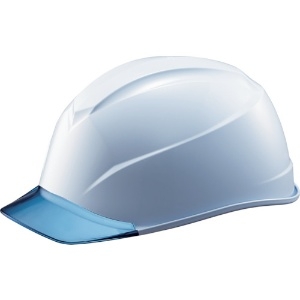 タニザワ エアライトS搭載ヘルメット(透明バイザータイプ・溝付) 透明バイザー:ブルー/帽体色:白 エアライトS搭載ヘルメット(透明バイザータイプ・溝付) 透明バイザー:ブルー/帽体色:白 123-JZV-V5-W3-J