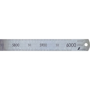 シンワ 直尺 ステン6000mm 14109