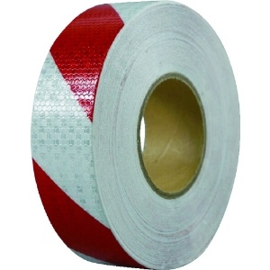 セーフラン 高輝度反射テープ 赤白 幅50mm×50m 14359