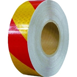 セーフラン 高輝度反射テープ 赤黄 幅50mm×50m 高輝度反射テープ 赤黄 幅50mm×50m 14360