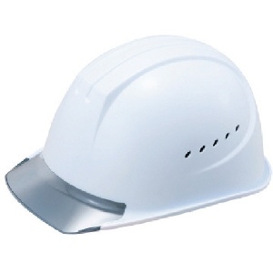 タニザワ エアライト搭載ヘルメット通気孔付き(PC製・透明ひさし型) 帽体色 ホワイト エアライト搭載ヘルメット通気孔付き(PC製・透明ひさし型) 帽体色 ホワイト 1610-JZV-V2-W3-J