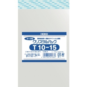 HEIKO OPP袋 テープ付き クリスタルパック T10-15 OPP袋 テープ付き クリスタルパック T10-15 6740700