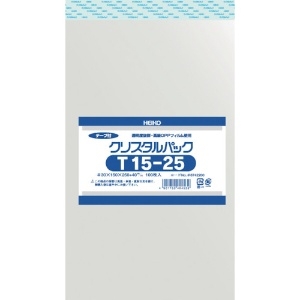 HEIKO OPP袋 テープ付き クリスタルパック T15-25 OPP袋 テープ付き クリスタルパック T15-25 6742200