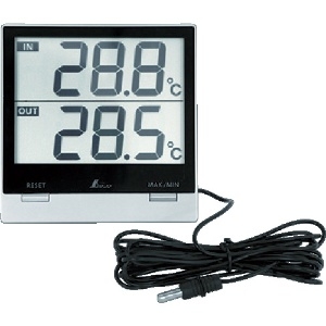 シンワ デジタル温度計SmartC_最高・最低_室内・室外防水外部センサー 73118