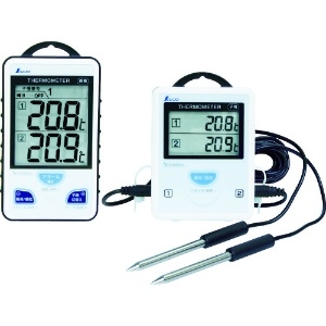 シンワ ワイヤレス温度計A_最高最低隔測式ツインプローブ防水型 73241