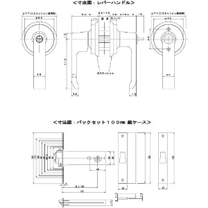 AGENT LP-1000 レバーハンドル取替錠 B/S100 鍵付 LP-1000 レバーハンドル取替錠 B/S100 鍵付 AGLP100011 画像2