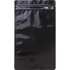 セイニチ 「ラミジップ」 アルミカラースタンドタイプ 黒 200×140+41 (50枚入) AL-1420BK