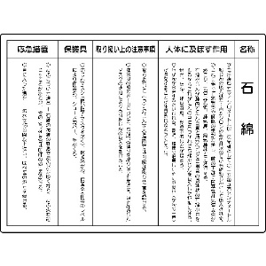 ユニット 【生産完了品】石綿取扱作業所標識 石綿 石綿取扱作業所標識 石綿 324-50