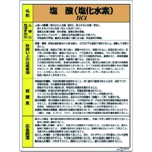 ユニット 【生産完了品】特定化学物質標識 塩酸 特定化学物質標識 塩酸 815-17A