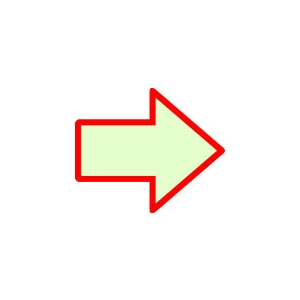 ユニット 蓄光矢印ステッカー(赤枠) 100×120mm 合成樹脂 蓄光矢印ステッカー(赤枠) 100×120mm 合成樹脂 824-52