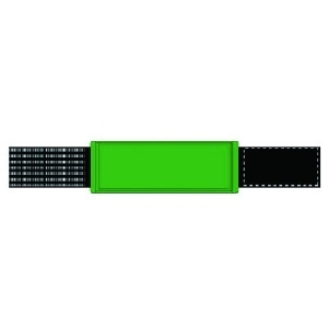 ユニット ピンレスゴム腕章 緑 ユニビニール/ゴム 70×400 848-52