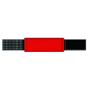 ユニット ピンレスゴム腕章 赤 ユニビニール/ゴム 70×400 848-53