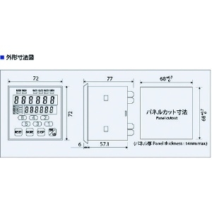 ライン精機 通信機能付 プリセットカウンタ 通信機能付 プリセットカウンタ E21-401 画像2