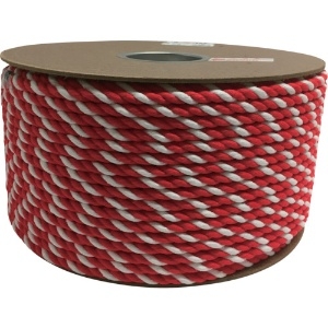 ユタカメイク アクリル紅白ロープ 9mmm×150m アクリル紅白ロープ 9mmm×150m PRZ-55
