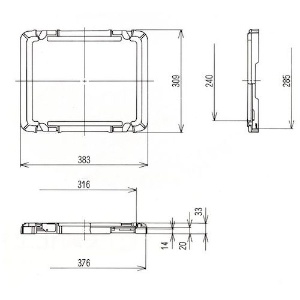 YAZAKI ポリテナーPT-9用ロック付き蓋 イエロー ポリテナーPT-9用ロック付き蓋 イエロー PT-9L 画像2