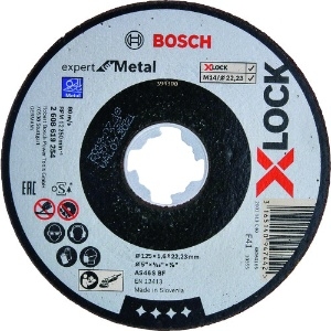 BOSCH X-LOCK切断砥石125x1.6鉄EX 2608619254