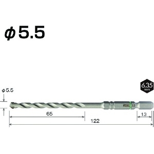 ベッセル クッションドリルコンクリート用ACD 5.5mm クッションドリルコンクリート用ACD 5.5mm ACD-5.5 画像2