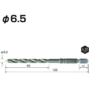 ベッセル クッションドリルコンクリート用ACD 6.5mm クッションドリルコンクリート用ACD 6.5mm ACD-6.5 画像2