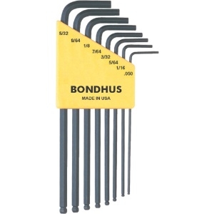ボンダス ボールポイント・L-レンチ ロング インチ セット8本組(0.050-5/32) BLX8