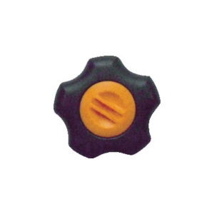 三星 フィットノブ M12 本体/黒 キャップ/橙 (5個入り) FIT-K-M12-O-5P