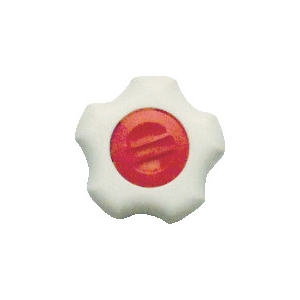 三星 フィットノブ M12 本体/白 キャップ/赤 (5個入り) FIT-W-M12-R-5P