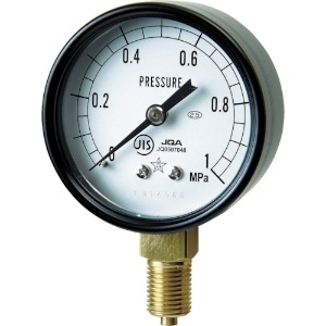 右下 一般圧力計(A枠立型・φ60) 圧力レンジ0〜2.00MPa G211-111-M-2MP