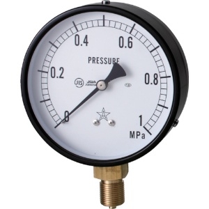 右下 一般圧力計(A枠立型・φ75) 圧力レンジ0〜0.25MPa G311-211-M-0.25MP