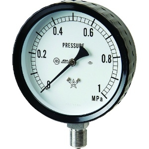 右下 ステンレス圧力計(A枠立型・φ75) 圧力レンジ0〜1.00MPa G311-261-1MP