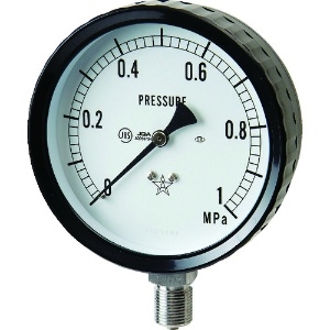 右下 ステンレス圧力計(A枠立型・φ100) 圧力レンジ0〜1.00MPa G411-261-1MP