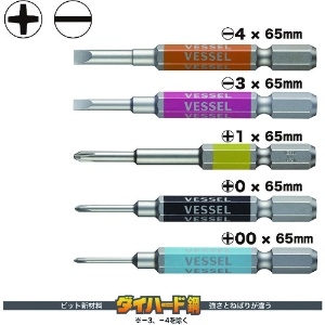 ベッセル 剛彩ビット 5本組(片頭 アソート) No.GS5P-03 剛彩ビット 5本組(片頭 アソート) No.GS5P-03 GS5P-03 画像2