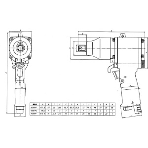 ベッセル 超軽量エアーインパクトレンチGT1600VPL 超軽量エアーインパクトレンチGT1600VPL GT-1600VPL 画像2