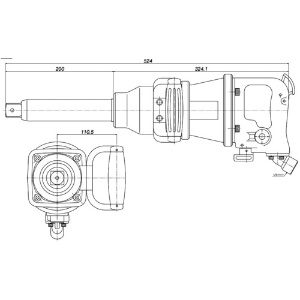 ベッセル 超軽量エアーインパクトレンチGT3900VL 超軽量エアーインパクトレンチGT3900VL GT-3900VL 画像2