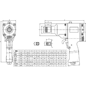 ベッセル エアーインパクトレンチダブルハンマーGTP65W エアーインパクトレンチダブルハンマーGTP65W GT-P65W 画像2