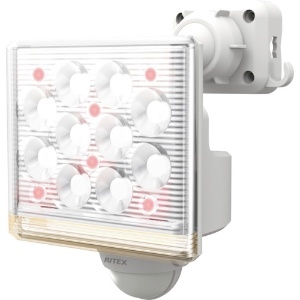 ライテックス 12W1灯 フリーアーム式 LEDセンサーライト リモコン付 LED-AC1015
