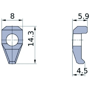 三菱 旧F形ボーリングバー用部品 クランプ駒 LK1